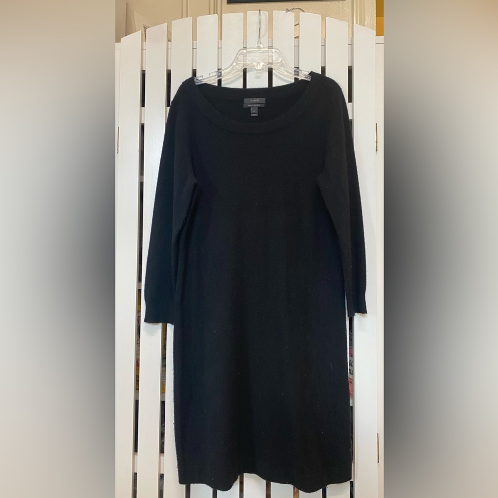 J. Crew Women’s Size Small Italian Cashmere Black Sweater Dress
